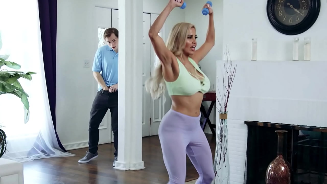 Latina Big Boobs Step Mom fucked during Working Out